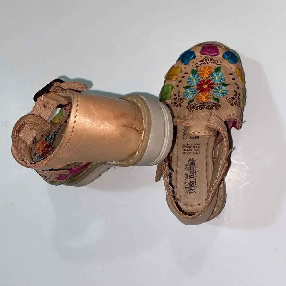 🥰Tres Reinas Original Leather Blue Tag Detailed Craftsmanship Kids Shoes Size 6C